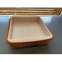 Vintage Pyrex Casserole Dish with Basket 9 x 9&rdquo;
