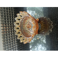 Beautiful Northwood Glass Orange Carnival Glass Decorative Bowl 3.5"H