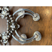BEAUTIFUL VTG Sterling Silver W/Green Stones Squash Blossom Necklace