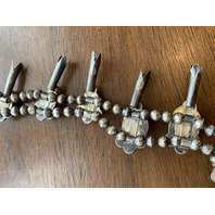 BEAUTIFUL VTG Sterling Silver W/Green Stones Squash Blossom Necklace