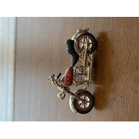 VTG Waterbury Clock Co By Timex Mini Motorcycle Clock 5"L