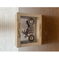 VTG Waterbury Clock Co By Timex Mini Motorcycle Clock 5"L