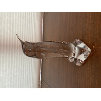 STUNNING VTG LARGE/HEAVY DAUM FRANCE Crystal Penguin Sculpture SIGNED 11"H