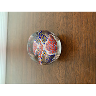 GORGEOUS VTG Multicolored Faceted Concentric MILLEFIORI Paperweight 2.5"H
