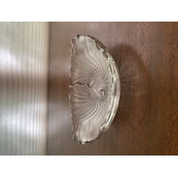 STUNNING VTG LALIQUE Frosted Crystal Ashtray By NANCY CENDRIER 8.25"L SIGNED