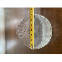 STUNNING VTG LALIQUE Frosted Crystal Ashtray By NANCY CENDRIER 8.25"L SIGNED
