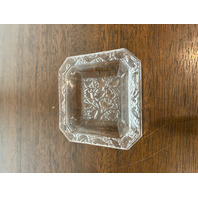 VTG LALIQUE Crystal Frosted Small ANNA Birds Trinket Dish SIGNED 3.25"W FRANCE