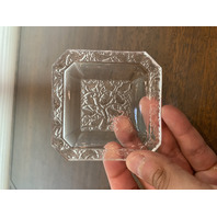 VTG LALIQUE Crystal Frosted Small ANNA Birds Trinket Dish SIGNED 3.25"W FRANCE