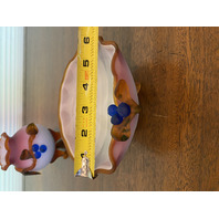 STUNNING MURANO Multicolored Glass Vase & 2 Bowls W/Applied Blueberries SET(3)