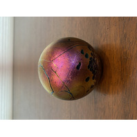BEAUTIFUL Phoenician Malta Iridescent Abstract Glass Paperweight 2.75"H SIGNED
