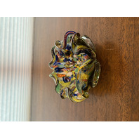 BEAUTIFUL VTG MURANO Multicolored Confetti Art Glass Ashtray Bowl 6"W ITALY