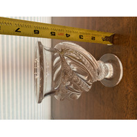 STUNNING VTG LALIQUE Crystal ERMENONVILLE Swirls Footed Vase SIGNED 5.75" FRANCE