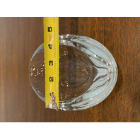 STUNNING STEUBEN Thick Rim Oval Shaped Crystal Bowl SIGNED 7.25"L