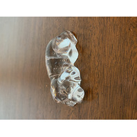 ADORABLE VTG Princess House Lead Crystal Laying Dog Figurine 4"L
