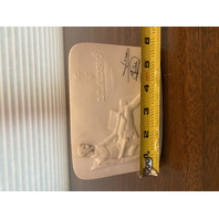 VTG Lladro Collector's Society White Shell Plaque Don Quixote SIGNED 5.75"L