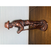 VTG 1979 Austin Productions Bronze Tone "THE LOOK OUT" Sculpture 18.5"H MARKED