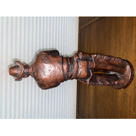 VTG 1979 Austin Productions Bronze Tone "THE LOOK OUT" Sculpture 18.5"H MARKED