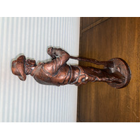 VTG 1979 Austin Productions Bronze Tone "THE LOOK OUT" Sculpture 18.5"H MARKED