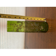 BEAUTIFUL ANTIQUE Moser Olive Green Floral HAND PAINTED Enamel Glass Vase 10.5"H