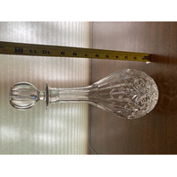 BEAUTIFUL VTG Block Crystal Decanter W/Stopper SIGNED 12.75"H"H