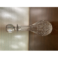 BEAUTIFUL VTG Block Crystal Decanter W/Stopper SIGNED 12.75"H"H