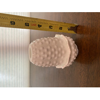 BEAUTIFUL VTG FENTON White Milk Glass Hobnail Fairy Lamp Candle Holder 4.5"H