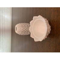 BEAUTIFUL VTG FENTON White Milk Glass Hobnail Fairy Lamp Candle Holder 4.5"H