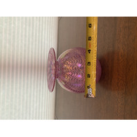 STUNNING VTG Glass Eye Studio Pink Iridescent Wave Art Glass Vase 5"H SIGNED
