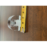 STUNNING VTG Baccarat Crystal "X" Shaped Candle Holders SIGNED 3.25"W PAIR