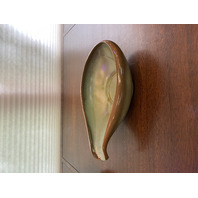 PAIR Of VTG Frankoma Prairie Green & Bronze Large Art Pottery Bowls #214