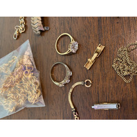 MIXED LOT Of GOLD FILLED, GOLD PLATED & GOLD ROLLED ITEMS #9 (393 GRAMS)
