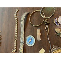 MIXED LOT Of GOLD FILLED, GOLD PLATED & GOLD ROLLED ITEMS #9 (393 GRAMS)