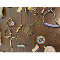 MIXED LOT Of GOLD FILLED, GOLD PLATED & GOLD ROLLED ITEMS #9 (393 GRAMS)