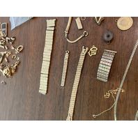 MIXED LOT Of GOLD FILLED, GOLD PLATED & GOLD ROLLED ITEMS #9 (393 GRAMS)