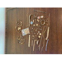 MIXED LOT Of GOLD FILLED, GOLD PLATED & GOLD ROLLED ITEMS #9 (393 GRAMS)