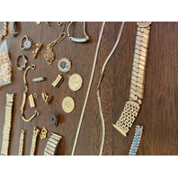 MIXED LOT Of GOLD FILLED, GOLD PLATED & GOLD ROLLED ITEMS #9 (393 GRAMS)