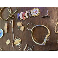 MIXED LOT Of GOLD FILLED, GOLD PLATED & GOLD ROLLED ITEMS #9 (393 GRAMS)