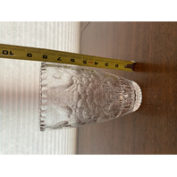 EXQUISITE VINTAGE HEAVY DETAILED Floral Etched Clear Crystal Vase 8"H