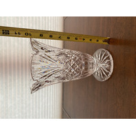 STUNNING VTG 1996 PETER KELLY WATERFORD Crystal ARTISAN Footed Vase SIGNED 10"H
