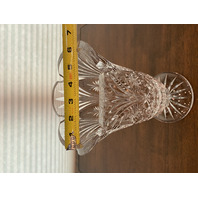 STUNNING VTG 1996 PETER KELLY WATERFORD Crystal ARTISAN Footed Vase SIGNED 10"H