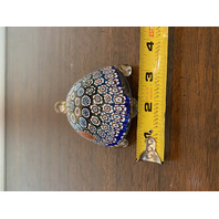 STUNNING MURANO Multicolored MILLEFIORI Aventurine Turtle Figurine W/LABEL 5.5"L