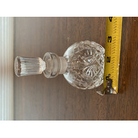 STUNNING WATERFORD LISMORE Round Perfume Bottle W/Dauber 4.75"H SIGNED, IRELAND