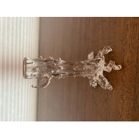 BEAUTIFUL ANTIQUE ART NOUVEAU Clear Thorny Tree Trunk HANDBLOWN Candle Holder 6"
