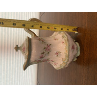 ANTIQUE HAVILAND FRANCE Green/Gold Porcelain Floral PAINTED Chocolate Pot 8.75"H