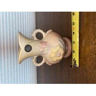BEAUTIFUL VTG Hull Pottery Yellow MAGNOLIA Floral Art Pottery Vase W/LABEL 6.25"