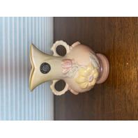 BEAUTIFUL VTG Hull Pottery Yellow MAGNOLIA Floral Art Pottery Vase W/LABEL 6.25"
