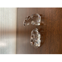 BEAUTIFUL SET Of 2 Bunny/Rabbit Crystal Paperweights Baccarat & Princess House