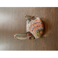 BEAUTIFUL VTG Multicolored Art Glass Pigeon Paperweight 2.5"H