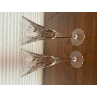 MIXED LOT Of 5 WATERFORD Crystal Toasting Champagne Flutes 9.25"H SIGNED
