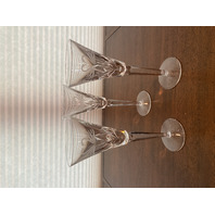 BEAUTIFUL SET (3) WATERFORD Crystal SWAN HEART Toasting Flutes 9.25"H SIGNED